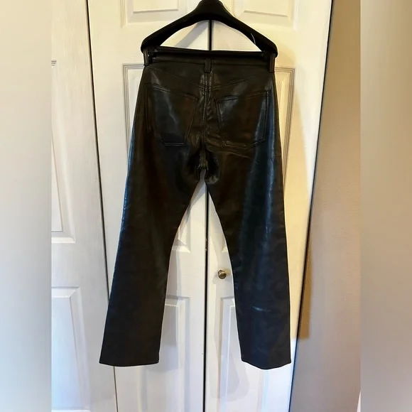 Agolde Sloane Recycled-Leather Jeans - Picture 7 of 8